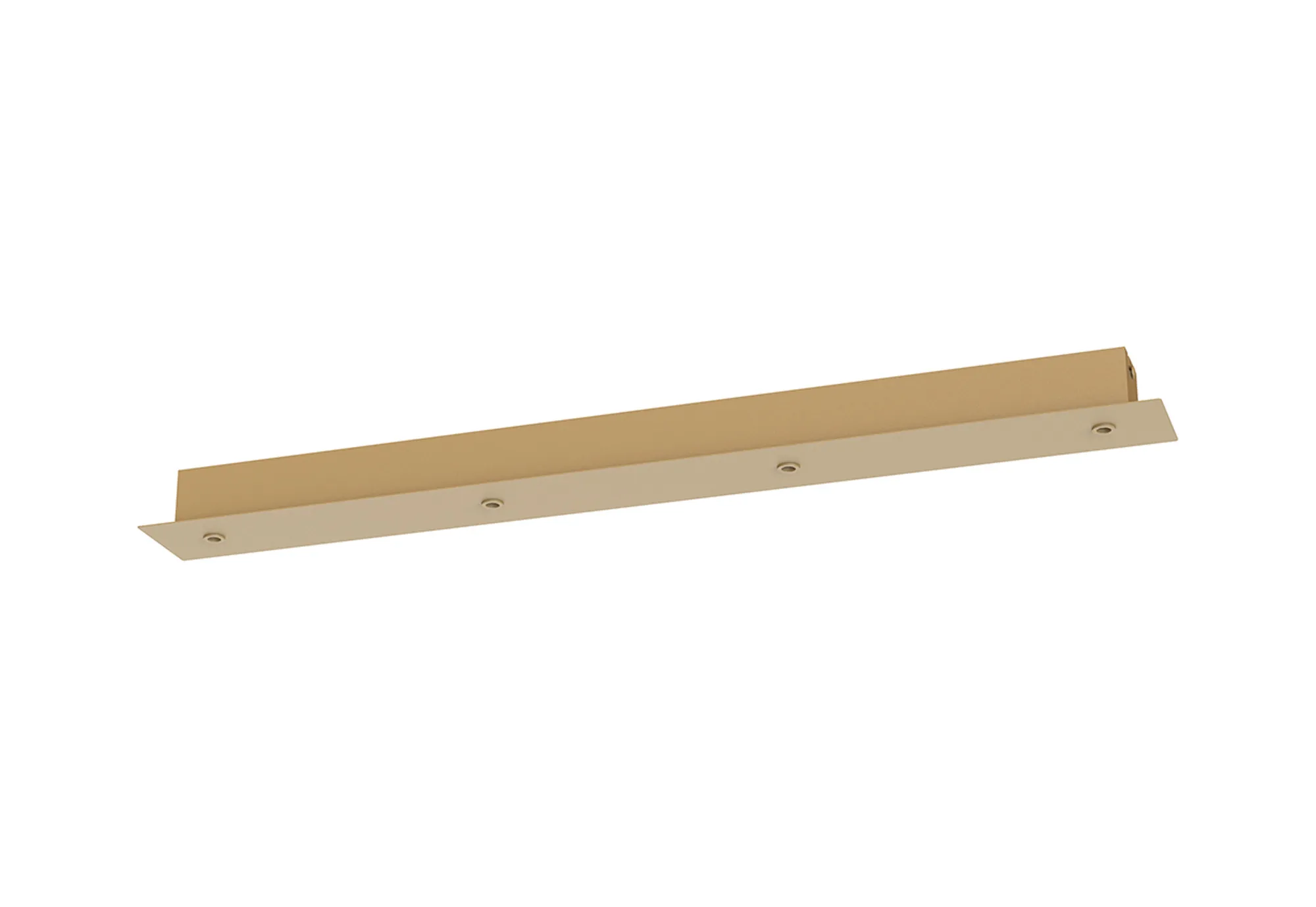 M9380  Modular 80 x 8cm Linear 4 DC Plug Canopy/Ceiling Rose Kit (FRAME ONLY) (Excluding Driver), Gold